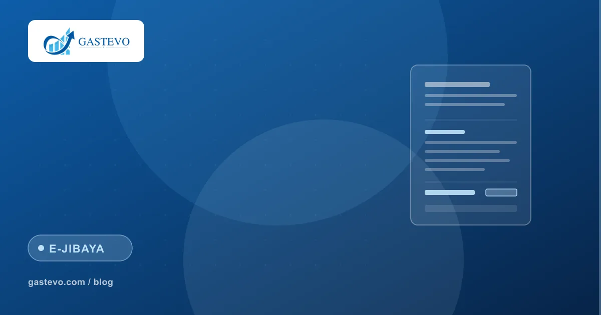 e-Jibaya (jibaya.tn) : le portail des impôts en Tunisie — adhésion, connexion, services